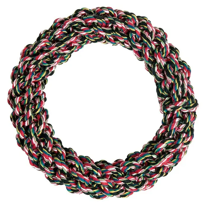 Karlie Juguete para perros Anillo de algodón - Diámetro: 20 cm, Algodón - Vista descendente
