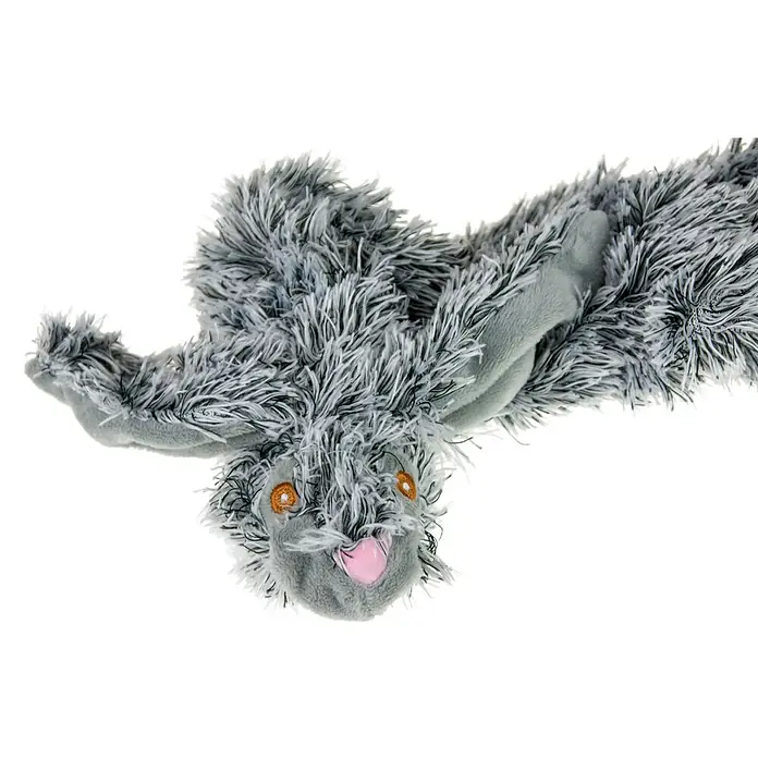 Karlie Juguete para perros Conejo de peluche Flatino - 52 x 30 x 5 cm, Felpa, Negro - Primer plano