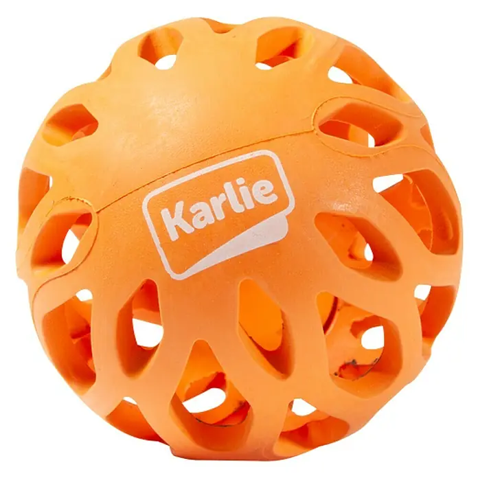 Karlie Juguete para perros Pelota Koko - Diámetro: 11 cm, Goma, Azul - Vista frontal