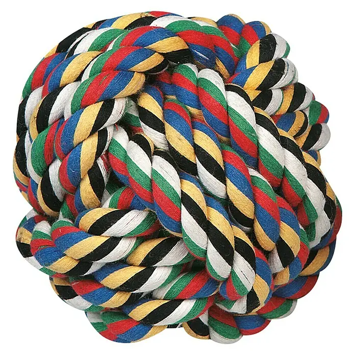 Karlie Juguete para perros Bola de algodón - Diámetro: 8,5 cm, Algodón - Vista frontal