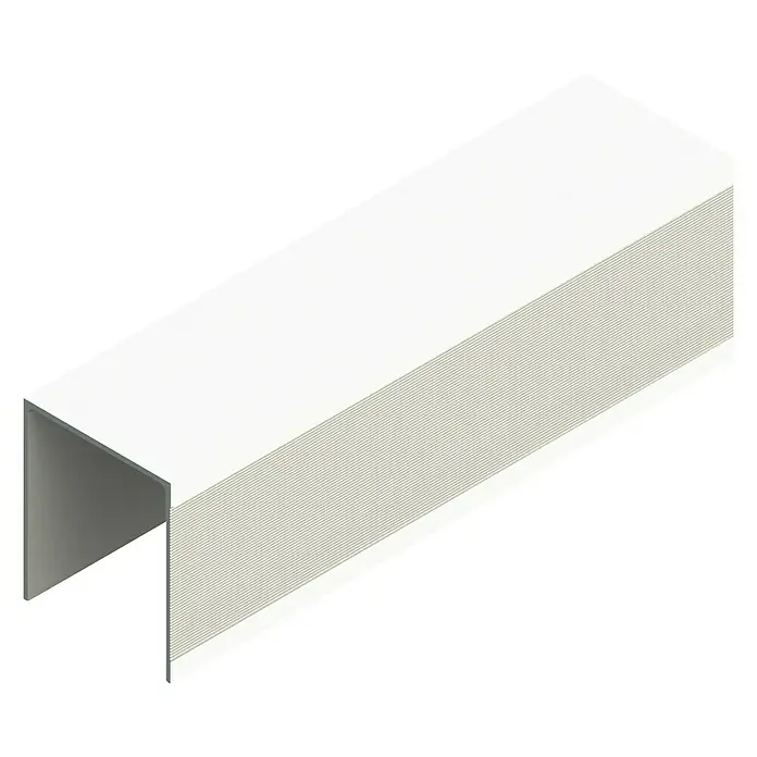 Herrajes para puerta corredera de armario Guía triple - Largo: 2 m, Blanco - Vista angular
