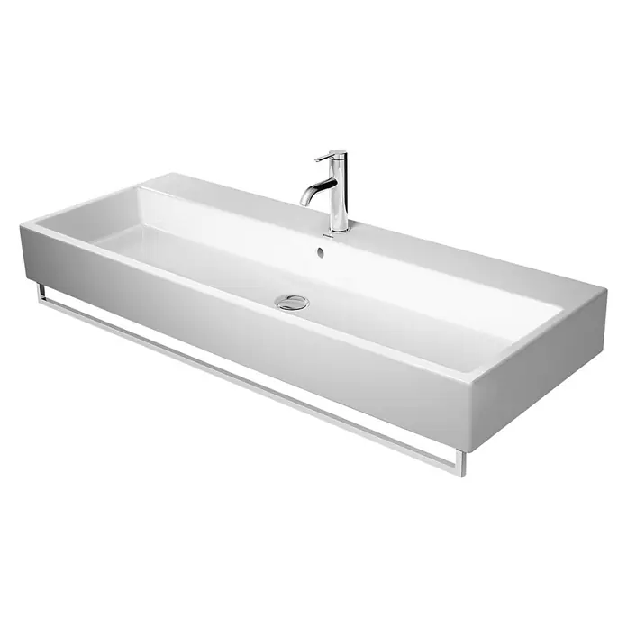 Duravit Vero Handtuchhalter - Breite: 115 cm, Chrom, Passend für: Duravit Vero Waschtische - Diagonale Ansicht