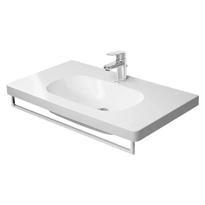 Duravit Vero Handtuchhalter - Breite: 80,8 cm, Chrom, Passend für: Duravit Vero Waschtische - Diagonale Ansicht