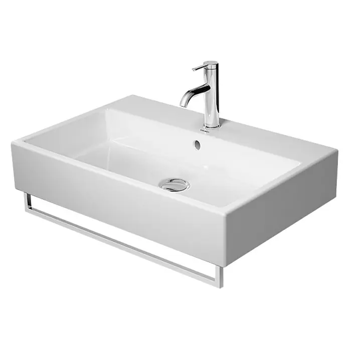 Duravit Vero Handtuchhalter - Breite: 65,5 cm, Chrom, Passend für: Duravit Vero Waschtische - Diagonale Ansicht