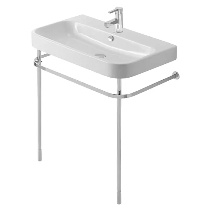 Duravit Happy D.2 Konsole - B x L: 62,3 x 49,1 cm, Chrom, Metall, Passend für: Duravit Happy D.2 Waschtische - Diagonale Ansicht