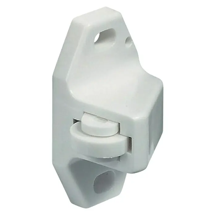 Stabilit Tope de rodillo - L x An x Al: 21 x 35 x 19 mm, Plástico, Blanco - Vista angular