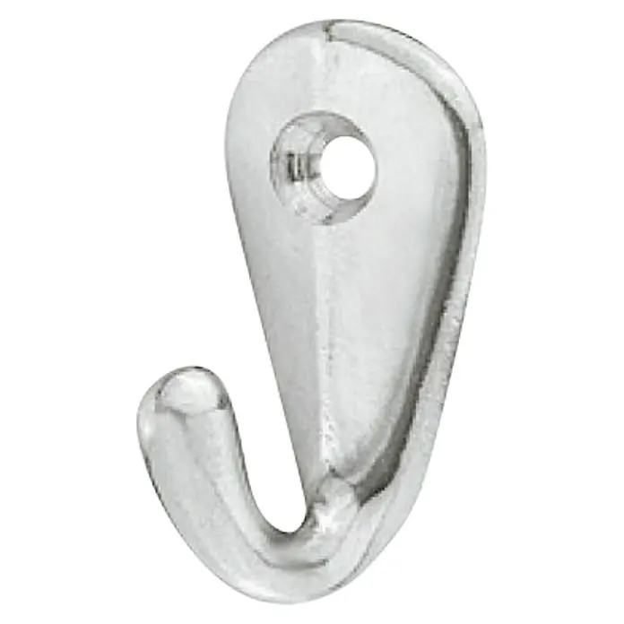 Häfele Garderobenhaken Aluminium poliert - Höhe: 31 mm, Aluminium - Diagonale Ansicht