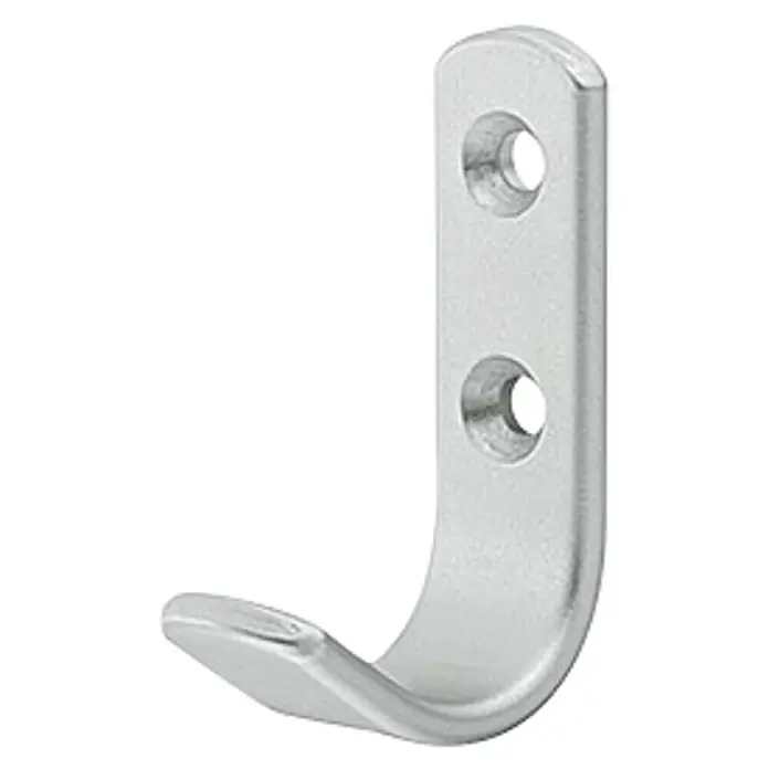 Häfele Garderobna kuka - D x V: 35 x 60 mm, Aluminij, Srebrne boje, Aluminij - Dijagonalni pogled