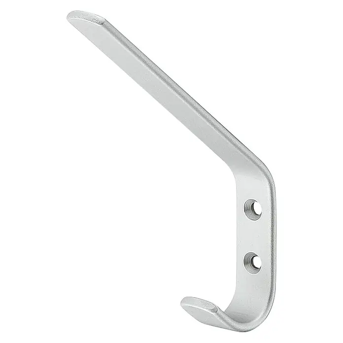 Häfele Gancho para colgar - L x An x Al: 93 x 18 x 160 mm, Aluminio/Plata - Vista angular