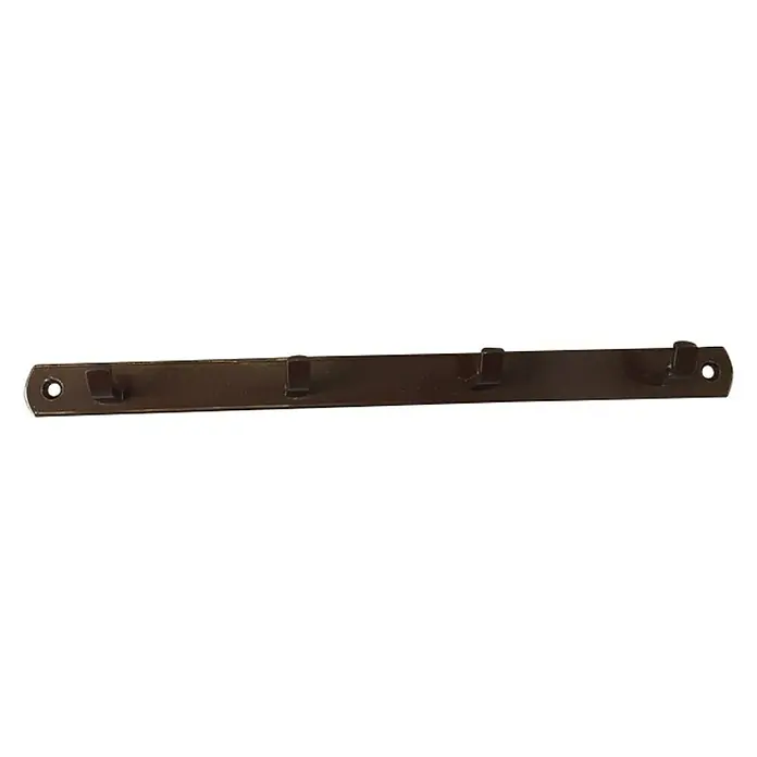 Häfele Garderobenleiste - L x B x H: 270 x 40 x 4 mm, Anzahl Haken: 4 Stk., Braun - Ansicht von oben