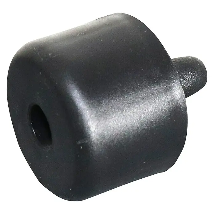 Nogica za namještaj - Ø x V: 50 x 35 mm, Nosivost: 20 kg, S klinovima za umetanje, Crne boje - Dijagonalni pogled