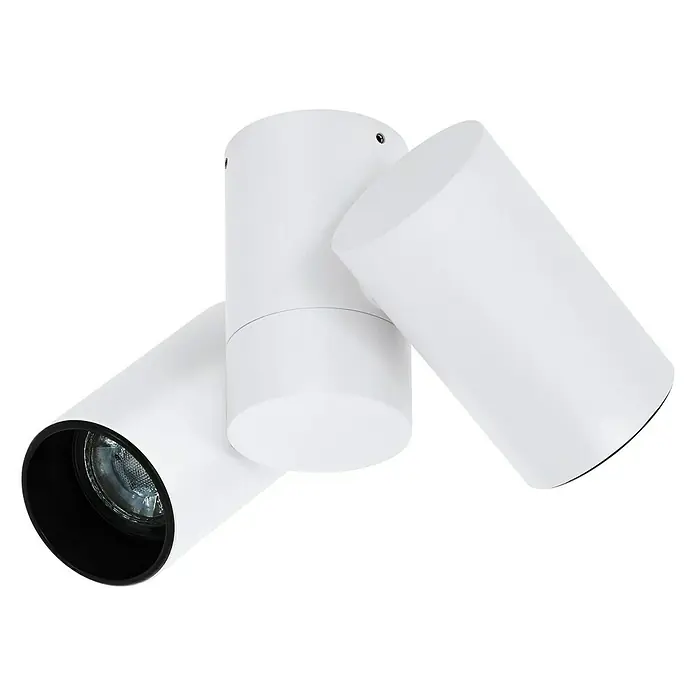 Eglo Wand- & Deckenleuchte Ganzirri - 6,5 W, L x B x H: 18,5 x 6 x 13,5 cm, Weiß, GU10 - Diagonale Ansicht