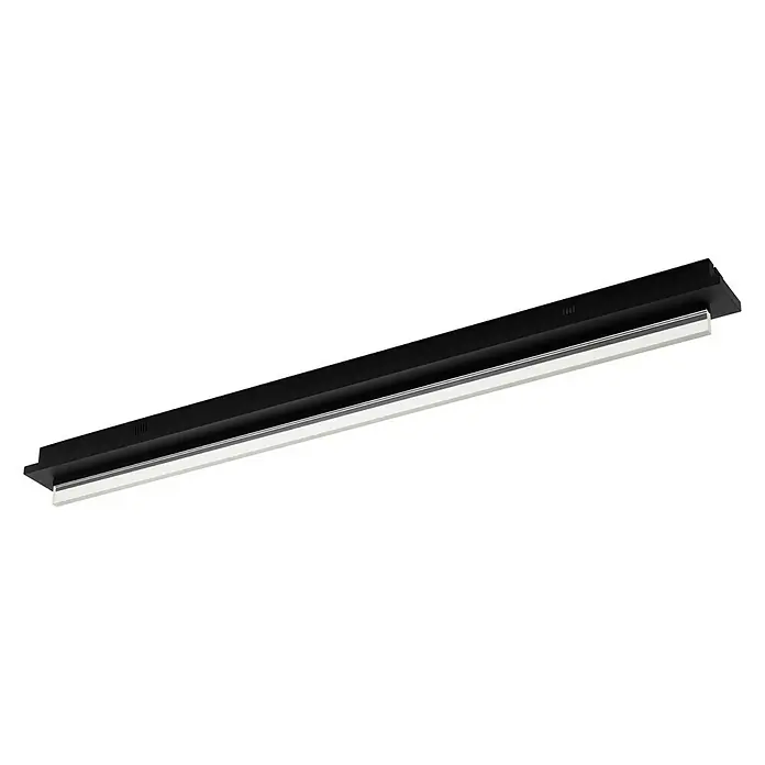 Eglo LED-Deckenleuchte Spadafora - 21 W, L x B x H: 116 x 8 x 10 cm, Schwarz, Warmweiß - Diagonale Ansicht