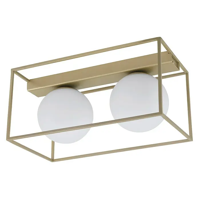 Eglo Vallaspra Zidna i stropna svjetiljka - 80 W, D x Š x V: 35 x 16,5 x 19 cm, Boja šampanjca, E14 - Dijagonalni pogled