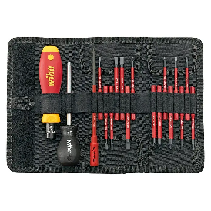 Wiha Schraubendreher-Set TorqueVario-S - 18 -tlg., VDE geprüft, Drehmomenteinstellung - Ansicht von oben