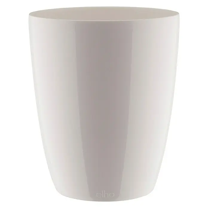Elho Brussels Diamond Orchideeënpot - Buitenmaat (Ø x h): 10,5 x 13 cm, Kunststof, Wit - Vooraanzicht