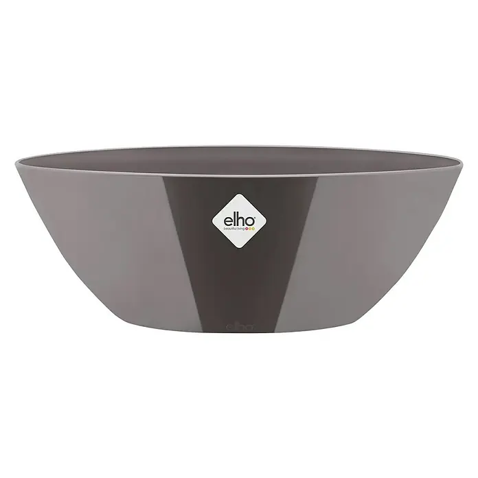 Elho Brussels Diamond Ukrasna posuda - Vanjska dimenzija (D x Š x V): 20 x 14 x 10 cm, Plastika, Oyster Pearl, Sjaj - Pogled sprijeda