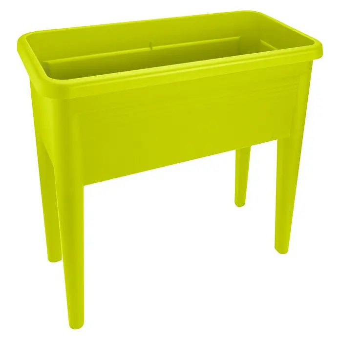 Elho Green Basics Anzuchttisch XXL - Kunststoff, Limonengrün - Diagonale Ansicht