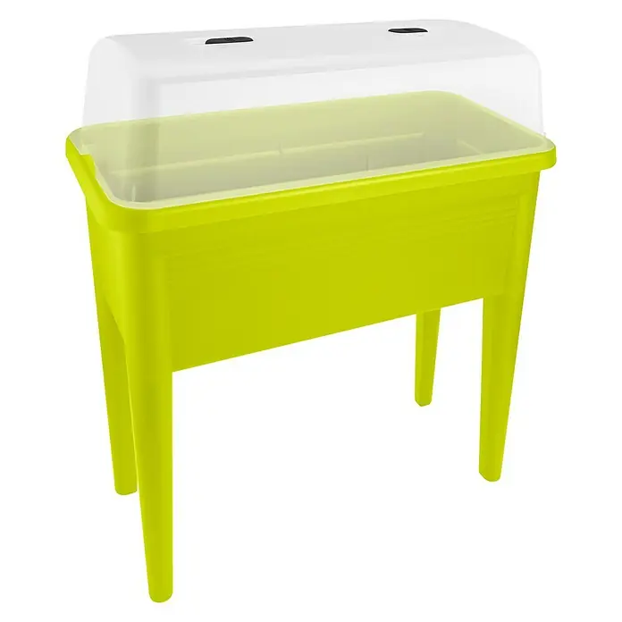 Elho Green Basics Stol za sadnju biljaka XXL - Plastika, Limeta zeleno - Dijagonalni pogled