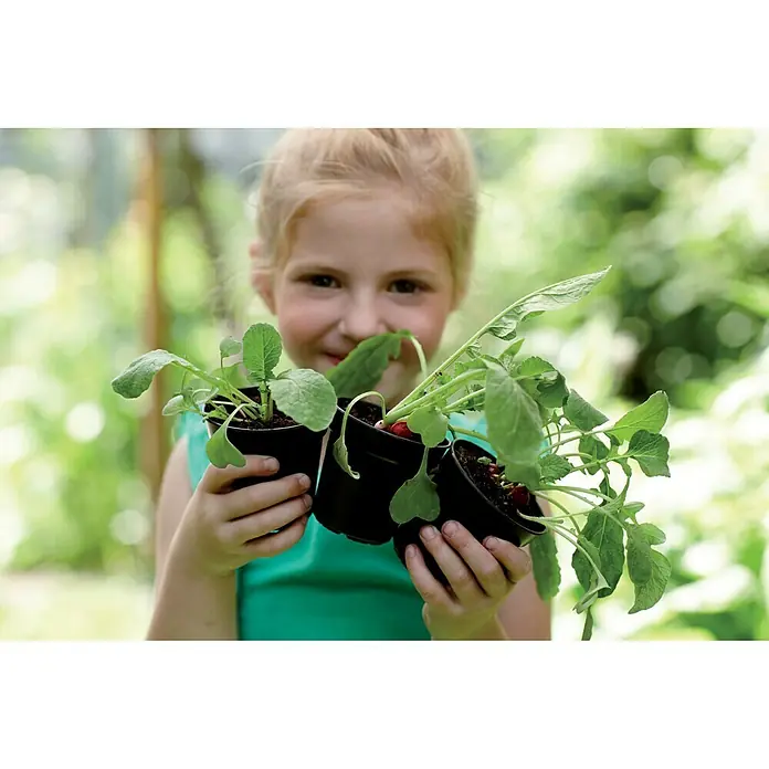 Elho Green Basics Pflanztopf - 10 Stk., Ø x H: 7,5 x 6,8 cm - Stimmungsaufnahme