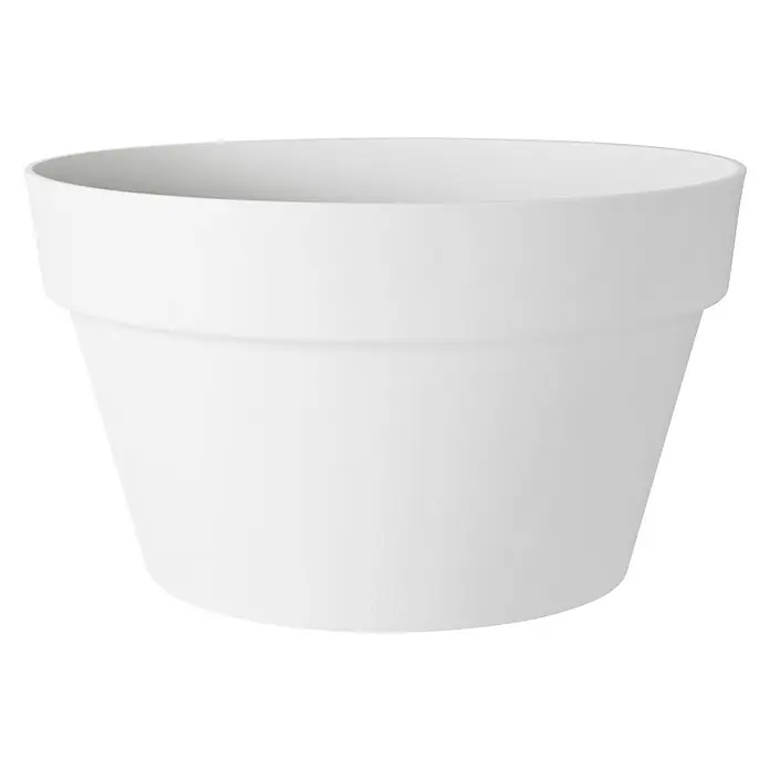 Elho Loft Urban Okrugla tegla za cvijeće - Vanjska dimenzija (ø x V): 35 x 20,2 cm, Plastika, Bijele boje - Pogled sprijeda