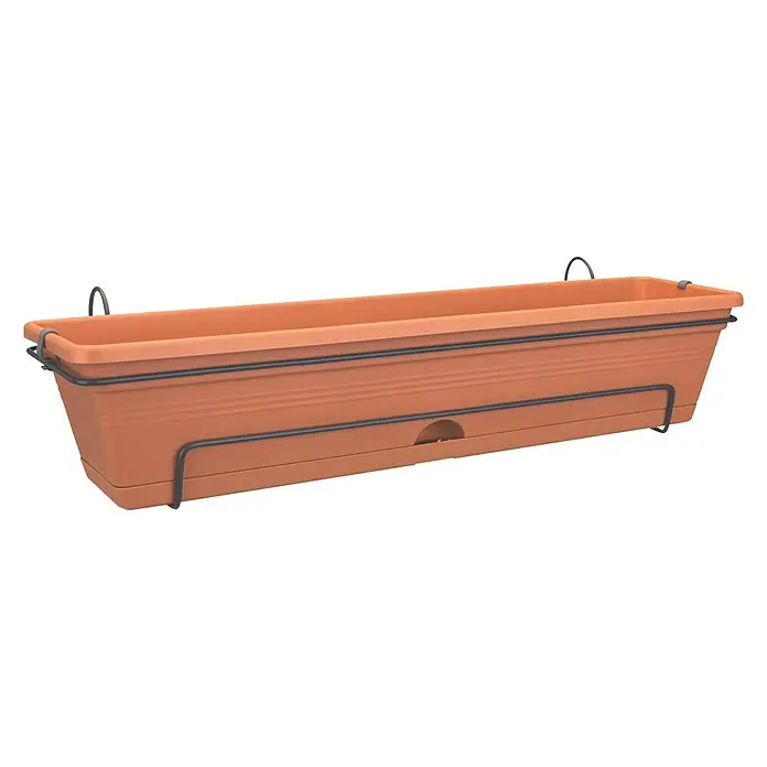 Elho Žardinjera za balkon - Maks. vanjska dužina: 70 cm, Terakota - Dijagonalni pogled