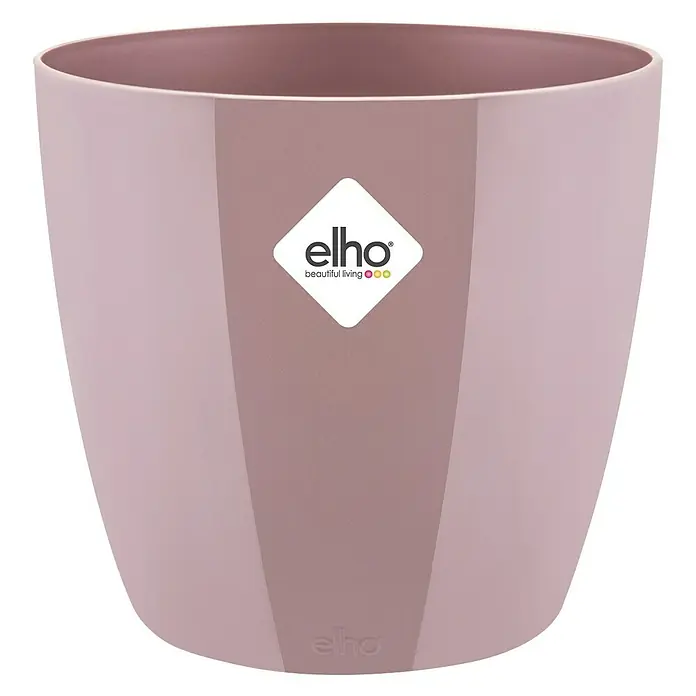 Elho Brussels Diamond Okrugla tegla za biljke - Vanjska dimenzija (ø x V): 16 x 15 cm, Lila, Plastika, Sjaj - Pogled sprijeda