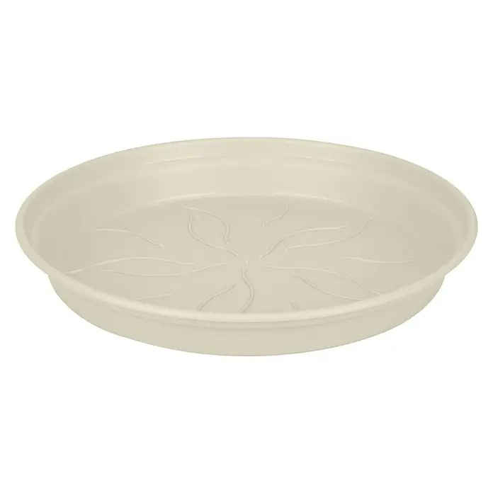 Elho Green Basics Podložak za teglu za cvijeće - Vanjska dimenzija (ø x V): 10 x 1 cm, Plastika, Bijele boje - Pogled sprijeda