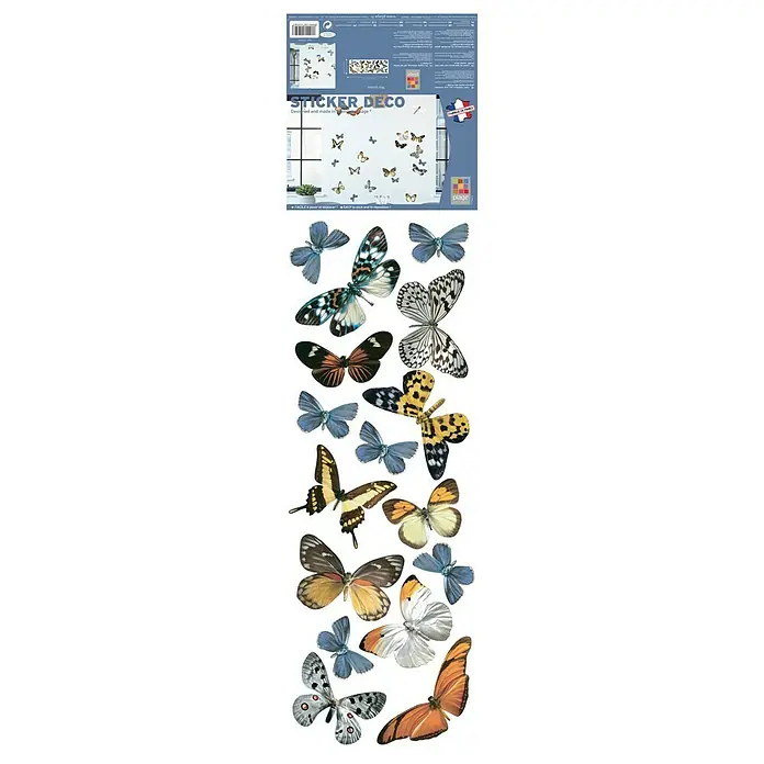 Vinilo de pared Mariposas - Multicolor, 24 x 68 cm - Vista frontal