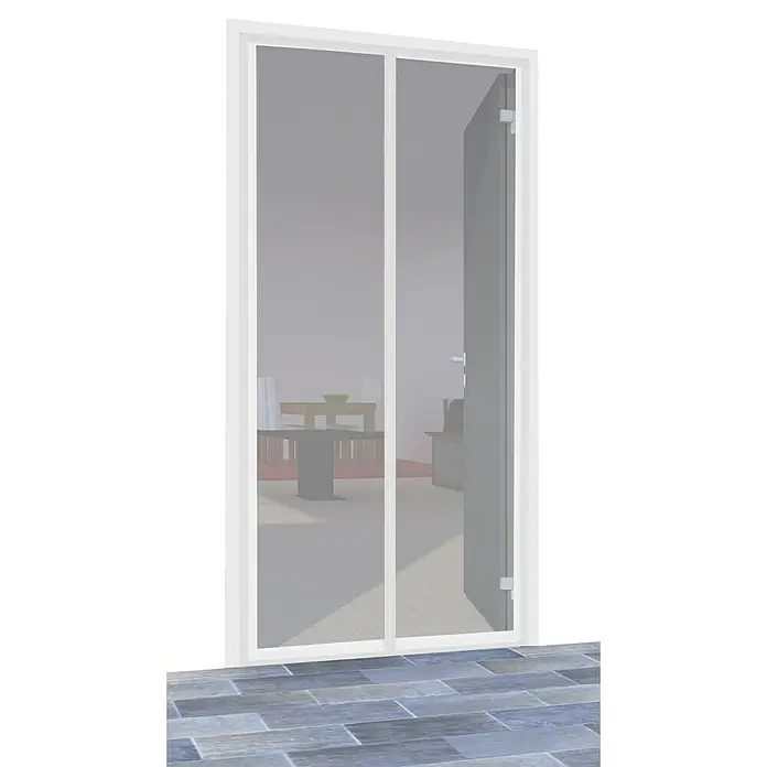 Easy Life Insektenschutzvorhang Premium - B x H: 100 x 220 cm, Weiß, Magnetbefestigung - Diagonale Ansicht