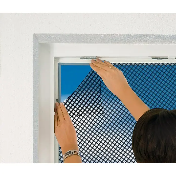 Easy Life Mrežasta zavjesa protiv insekata - Š x V: 100 x 220 cm, Antracit, Pričvršćivanje čičkom - Proizvod u upotrebi