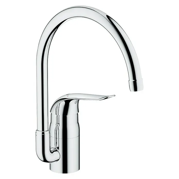 Grohe Euroeco Special Spültischarmatur - Chrom, Glänzend, Auslauf schwenkbar - Diagonale Ansicht