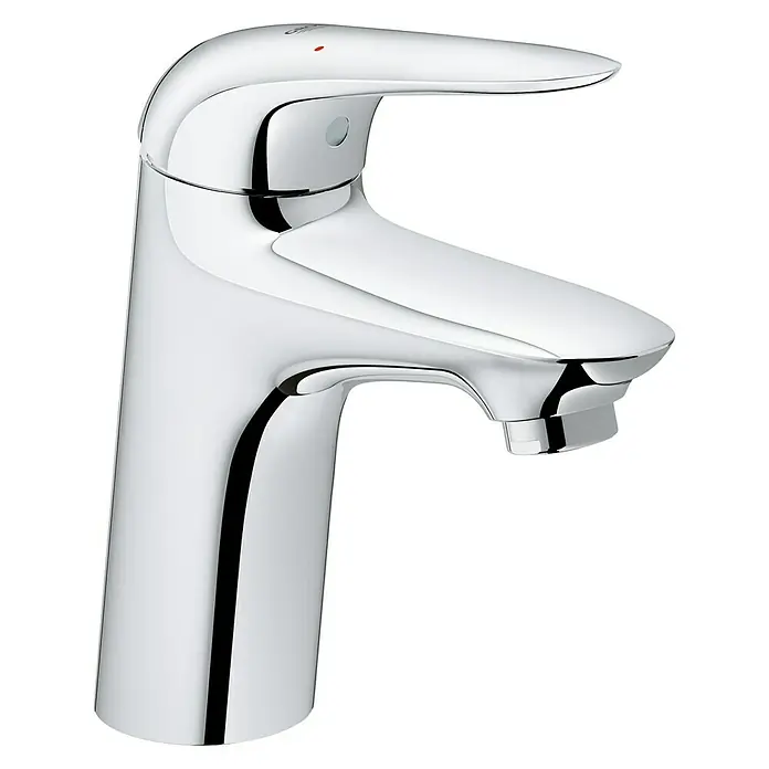 Grohe Eurostyle Solid Waschtischarmatur S-Size - Chrom, Ohne Zugstange - Diagonale Ansicht