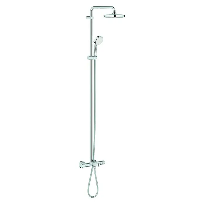 Grohe Tempesta Cosmopolitan Duschsystem 210 - Mit Badewannenarmatur, Lochabstand: 147,1 cm, Anzahl Strahlarten: 1 Stk., Chrom - Diagonale Ansicht