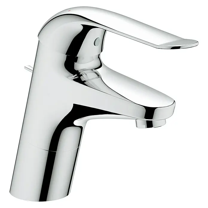 Grohe Euroeco Special Waschtischarmatur groß - Chrom, Mit Zugstange - Diagonale Ansicht