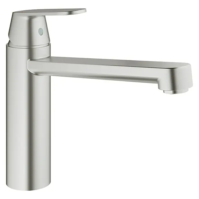 Grohe Eurosmart Cosmopolitan Spültischarmatur - Supersteel, Matt, Auslauf schwenkbar - Diagonale Ansicht