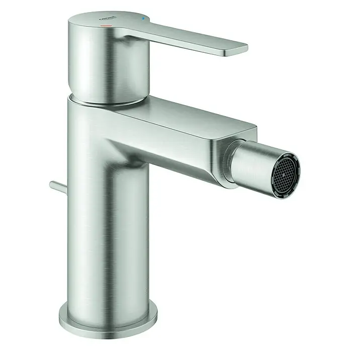 Grohe Lineare Bidetarmatur - Supersteel, Matt - Diagonale Ansicht