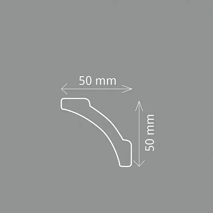 Zierprofil Modern E 51 - 200 cm x 50 mm x 5 cm, Polystyrol XPS - Detailaufnahme