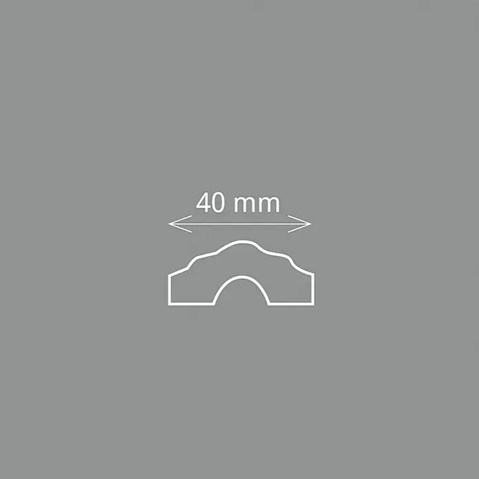Zierprofil Modern E 36 - 2 m x 40 mm x 40 mm, Polystyrol XPS - Detailaufnahme