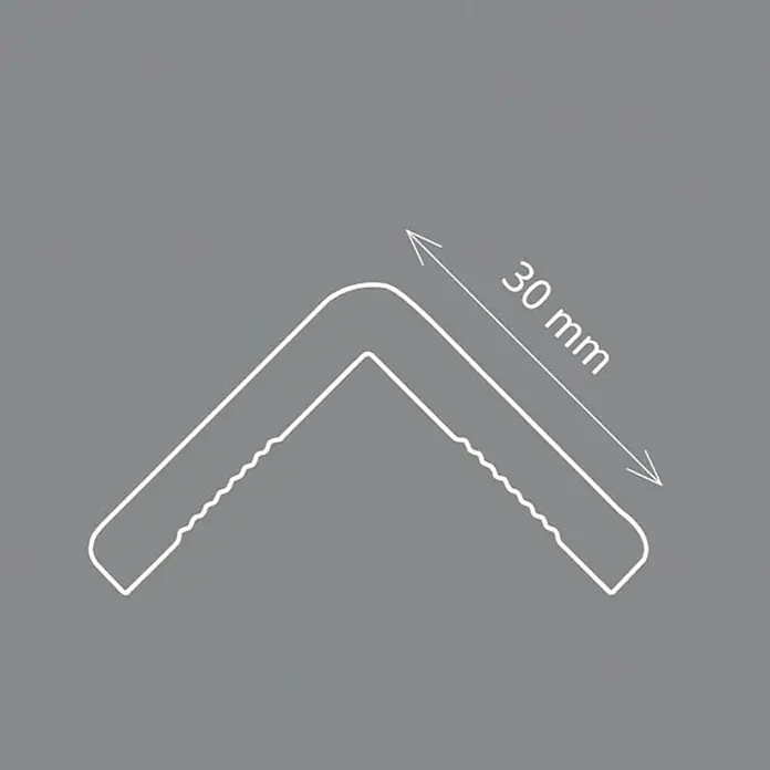 Winkelprofil CP 30 - 2 m x 3 cm x 3 cm, HD Polymer, Weiß