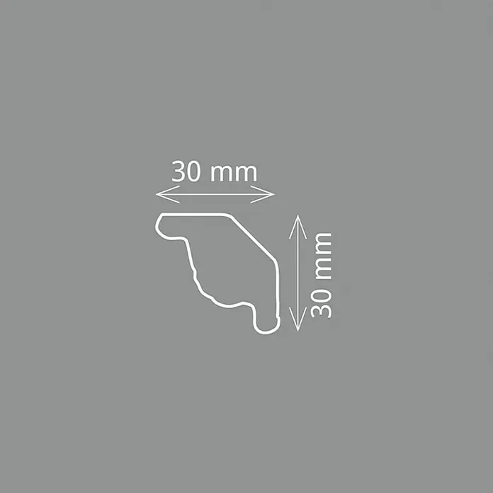 Zierprofil Prestige Fleur-F - 2 m x 3 cm x 3 cm, Expandiertes Polystyrol (EPS)