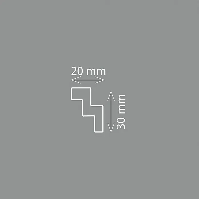 Zierprofil Modern T 30 - 150 x 3 x 3 cm, Polystyrol XPS