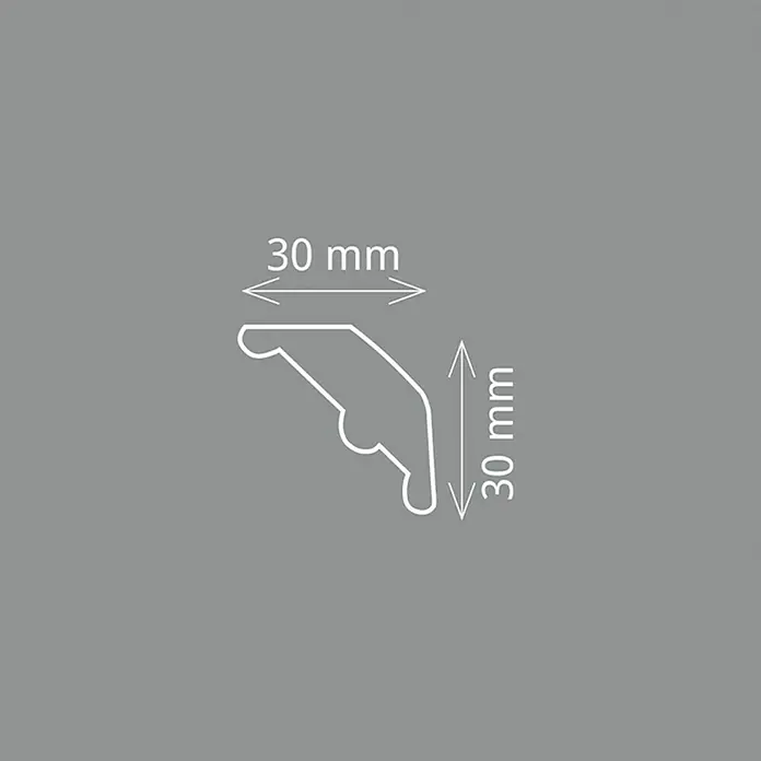 Zierprofil Prestige Cosa-F - 2 m x 3 cm x 3 cm, Expandiertes Polystyrol (EPS)