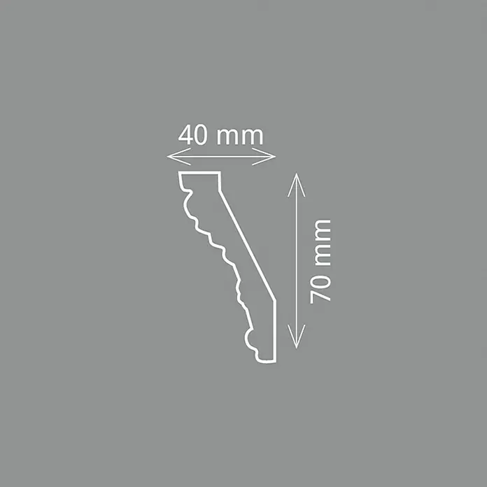 Zierprofil Prestige Tanja-F - 200 cm x 40 mm x 7 cm, Expandiertes Polystyrol (EPS)