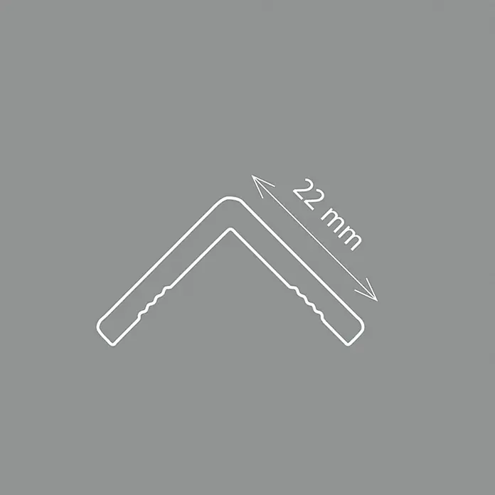 Winkelprofil CP 20 - 200 x 2,2 x 2,2 cm, HD Polymer, Weiß