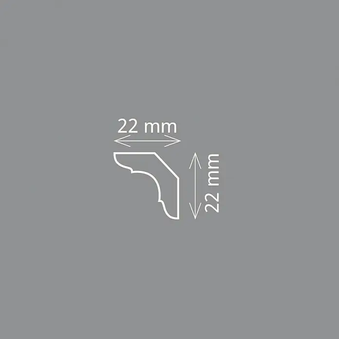 Zierprofil Modern C 30 - 200 x 2,2 x 2,2 cm, Extrudiertes Polystyrol (XPS)