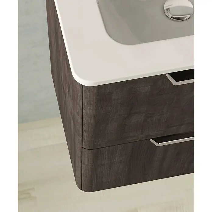 Beauty Waschtischunterschrank - 79,5 x 45 x 56,5 cm, Samara Asche, Matt - Stimmungsaufnahme