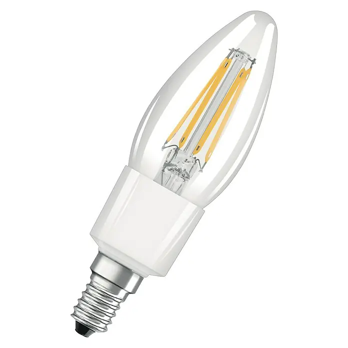 Osram LED žarulja Retrofit Classic - 6 W, E14, Boja svjetla: Topla bijela, Bez prigušivanja, U obliku svijeće - Dijagonalni pogled