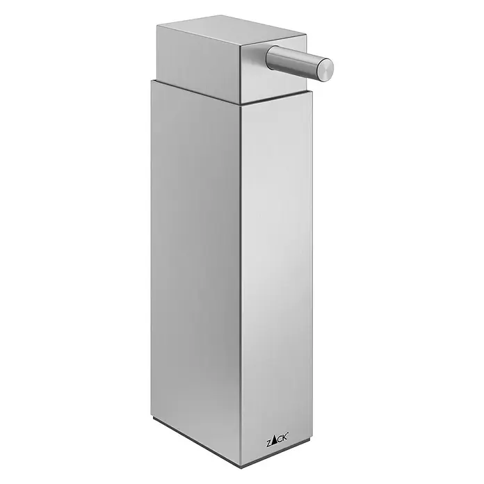 Zack Linea Seifenspender - Höhe: 16,9 cm, Edelstahl, Edelstahl - Diagonale Ansicht