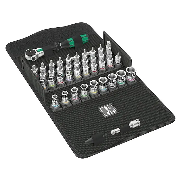Wera Steckschlüssel-Satz 8100 SA All-In - 42 Stk. - Diagonale Ansicht